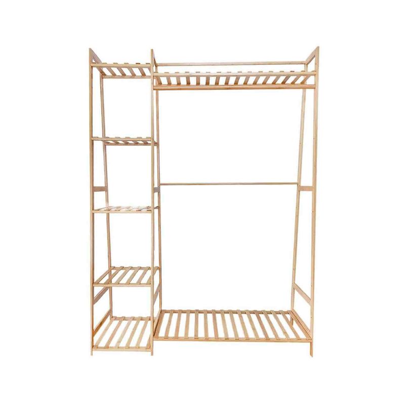 GENERICO - Perchero organizador de madera 5 niveles 110x40x140 cm
