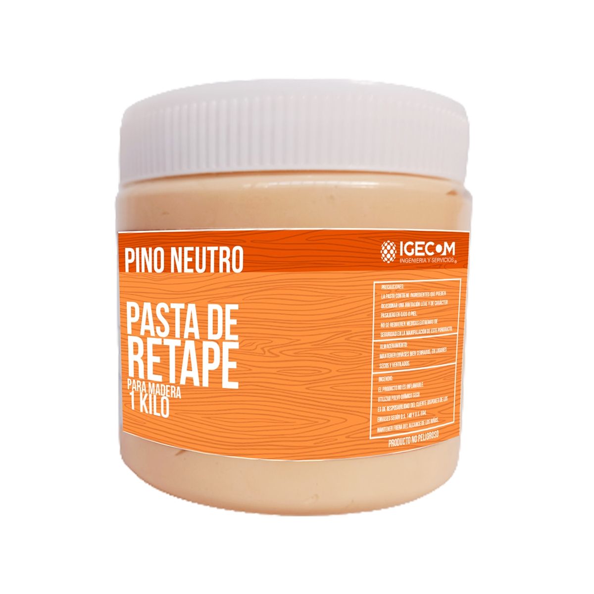 IGECOM - Masilla Retape Neutro 1000 Gr Para Madera