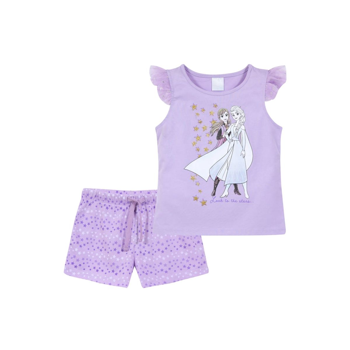 DISNEY - Pijama Niña Frozen Anna & Elsa Snow Lila Disney