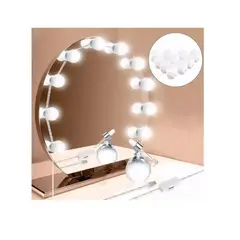 GENERICO - Kit De 10 Luces Para Espejo / Usb / 3 Funciones / Maquillaje