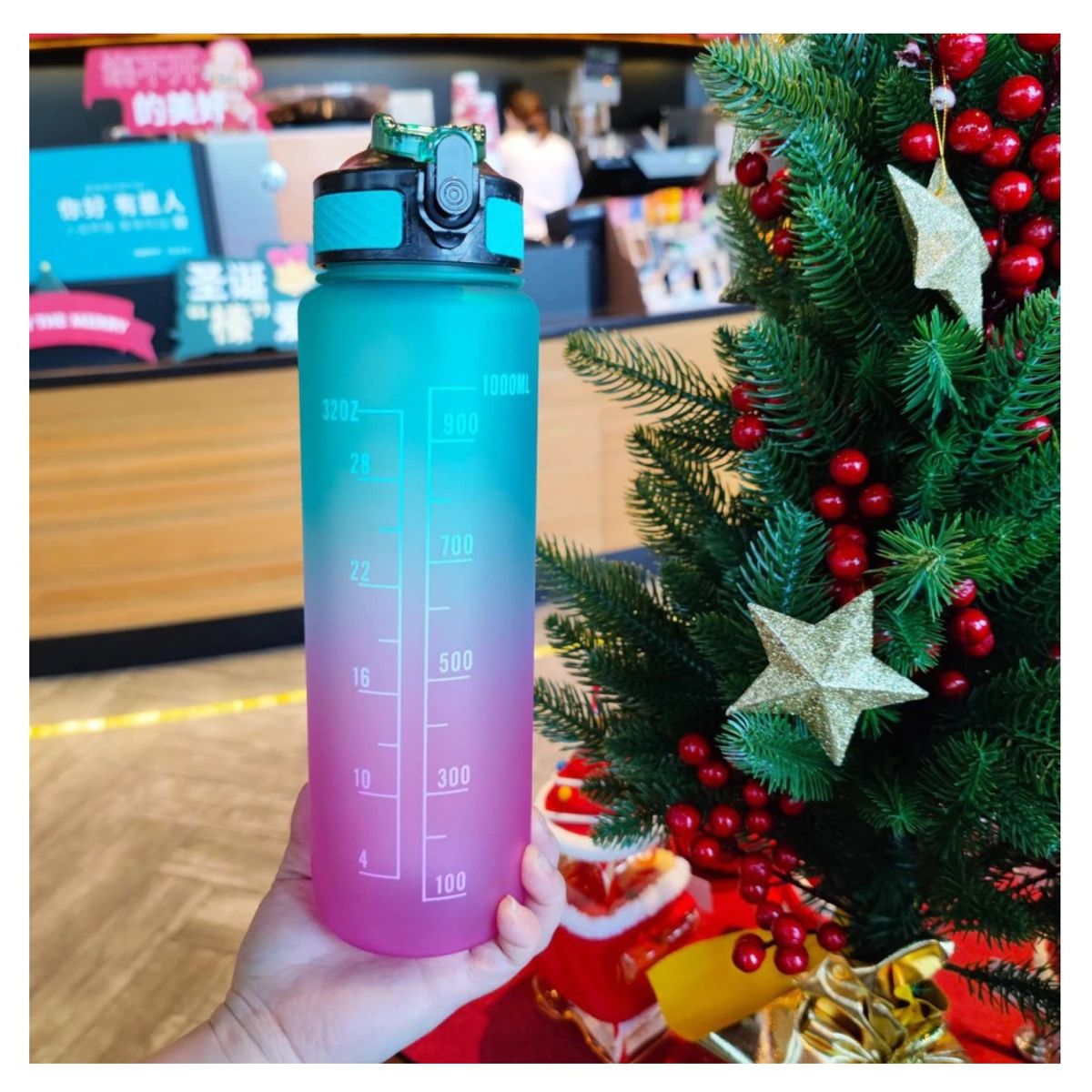 GENERICO - Botella De Agua Portátil Botella Deportiva Viajes 1 Litro