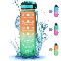 GENERICO - Botella De Agua Portátil Botella Deportiva Viajes 1 Litro