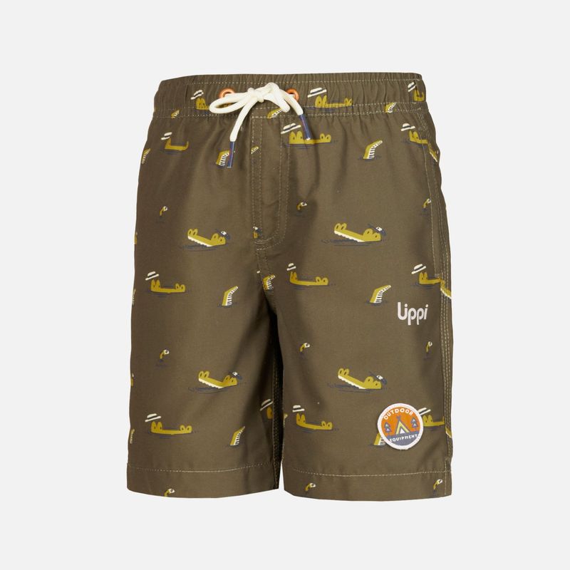 LIPPI - Traje de Baño Niño Aqua Swimwear Print Oliva Oscuro Lippi