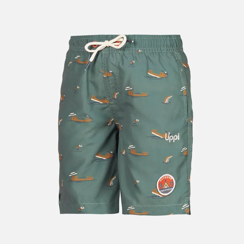 LIPPI - Traje de Baño Niño Aqua Swimwear Print Verde Botella Lippi