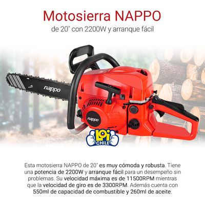 Imagen 2 del producto Motosierra Inalambrica a Gasolina 20 2200W