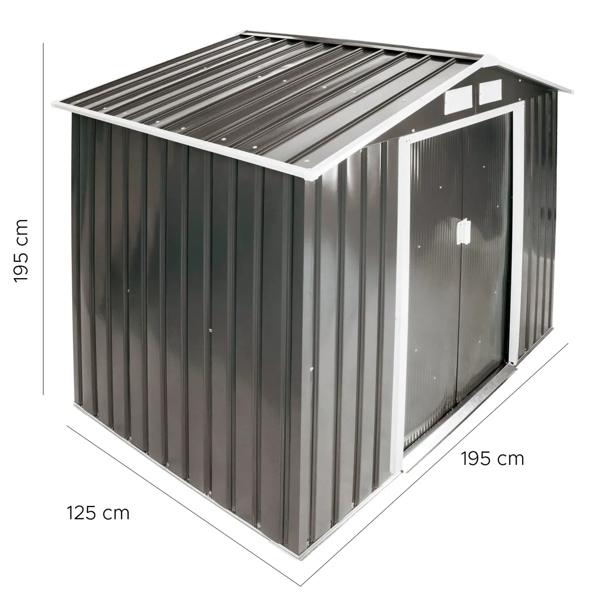 HOMECLAF - Bodega de Jardín Gris 195x195x125cm