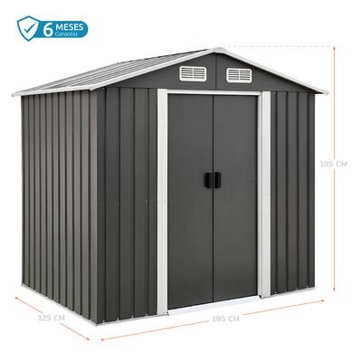 Imagen 2 del producto Bodega de Jardín Gris 195x195x125cm