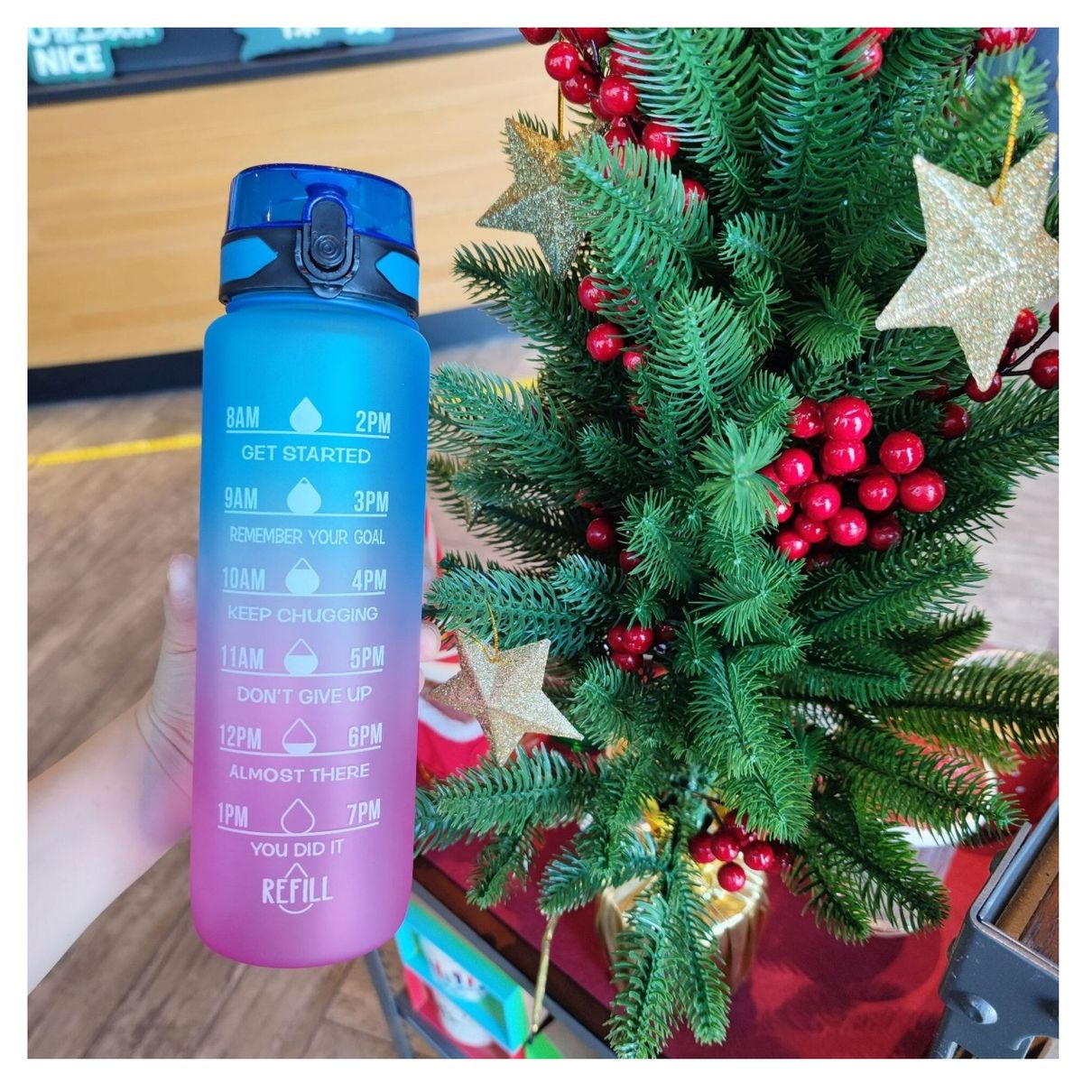 GENERICO - Botella De Agua Deportiva 1 Litro Portátil Para Viajes