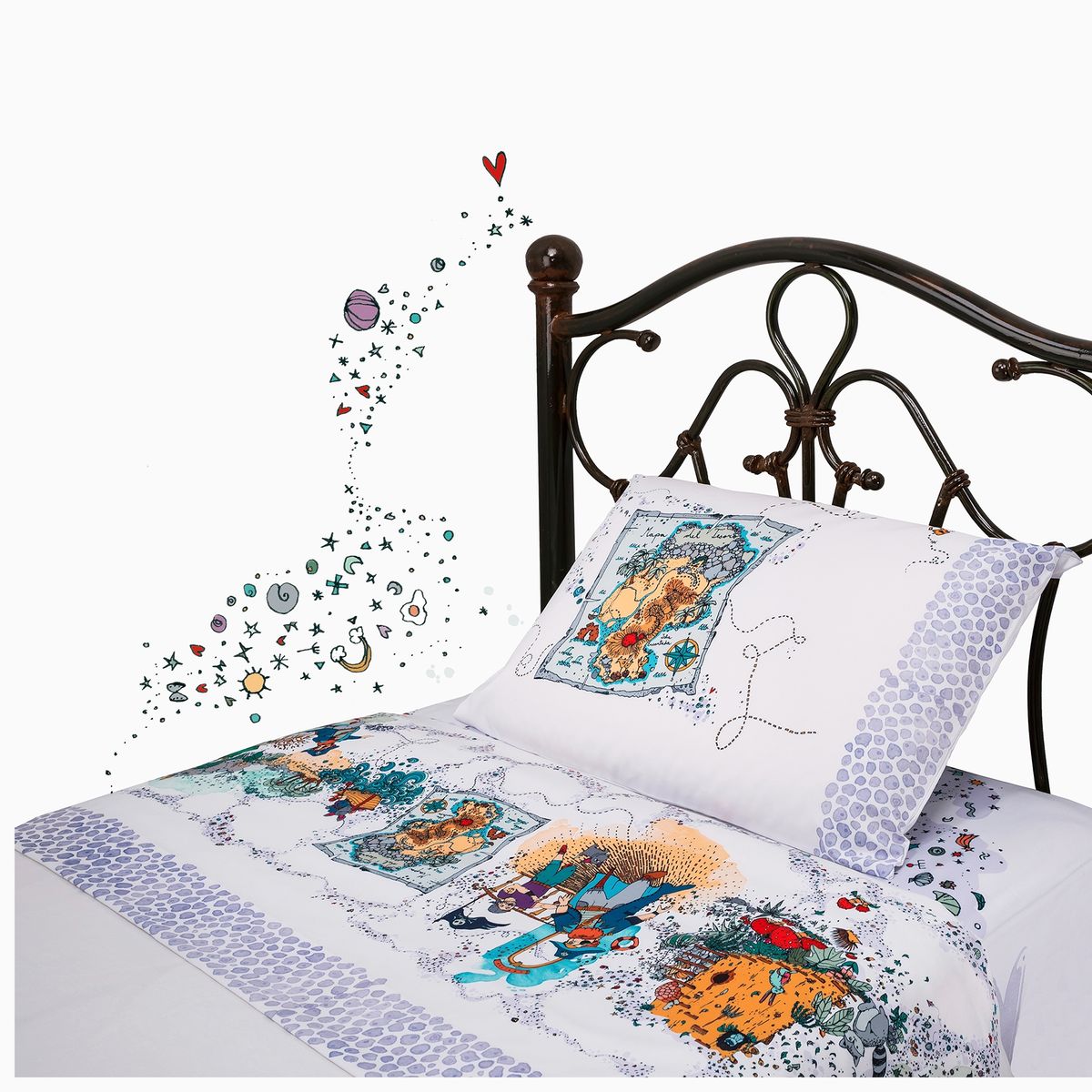 CHERRY BLOSSOM - Sábana Infantil 1.5 plazas - #CuentameUnCuento - 3 Piezas