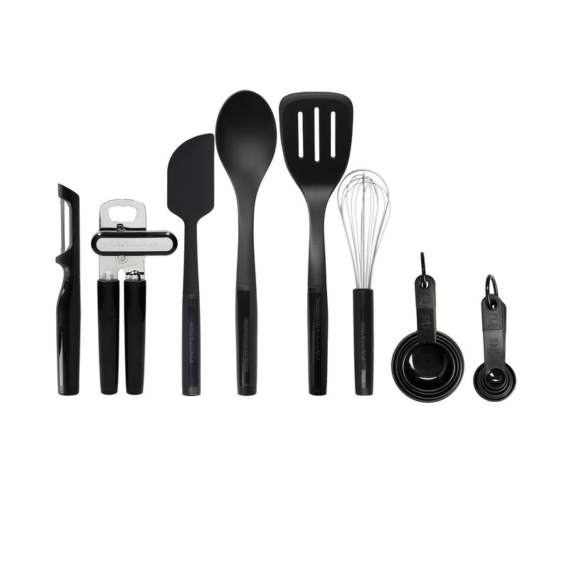 KITCHENAID - SET  15 UTENSILIOS Y GADGETS DE COCINA NEGRO