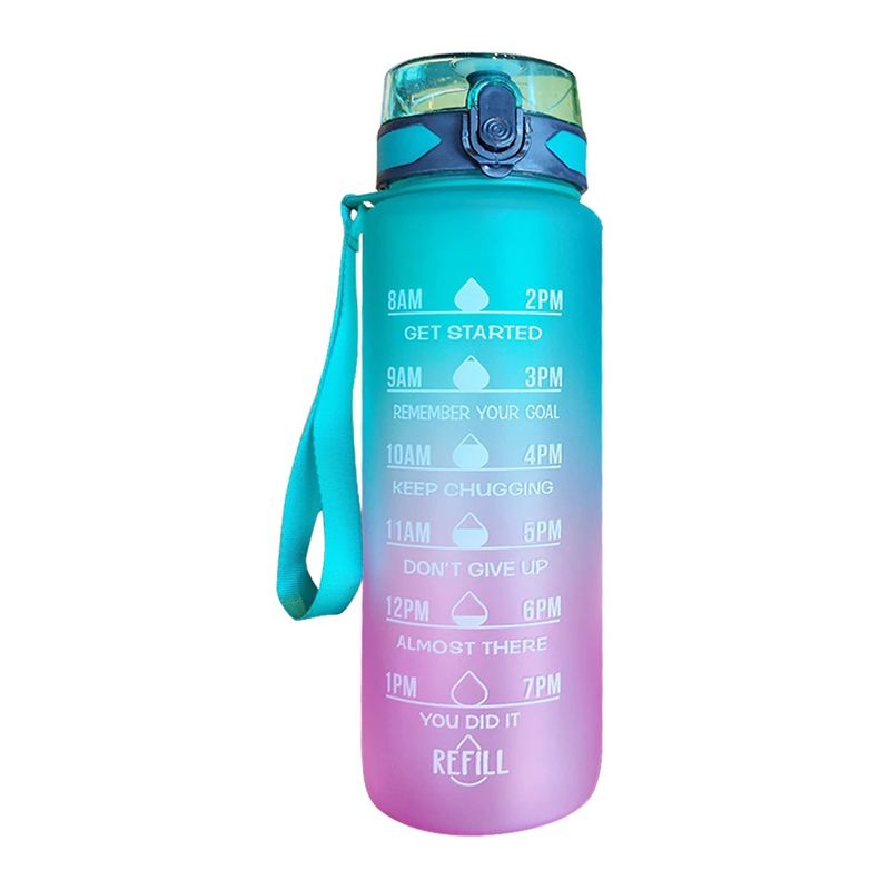 GENERICO - Botella De Agua Deportiva 1 Litro Portátil Para Viajes
