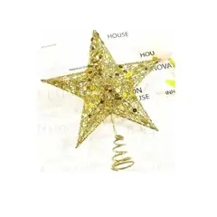 GENERICO - Adorno De Estrella Para Arbol De Navidad Dorado