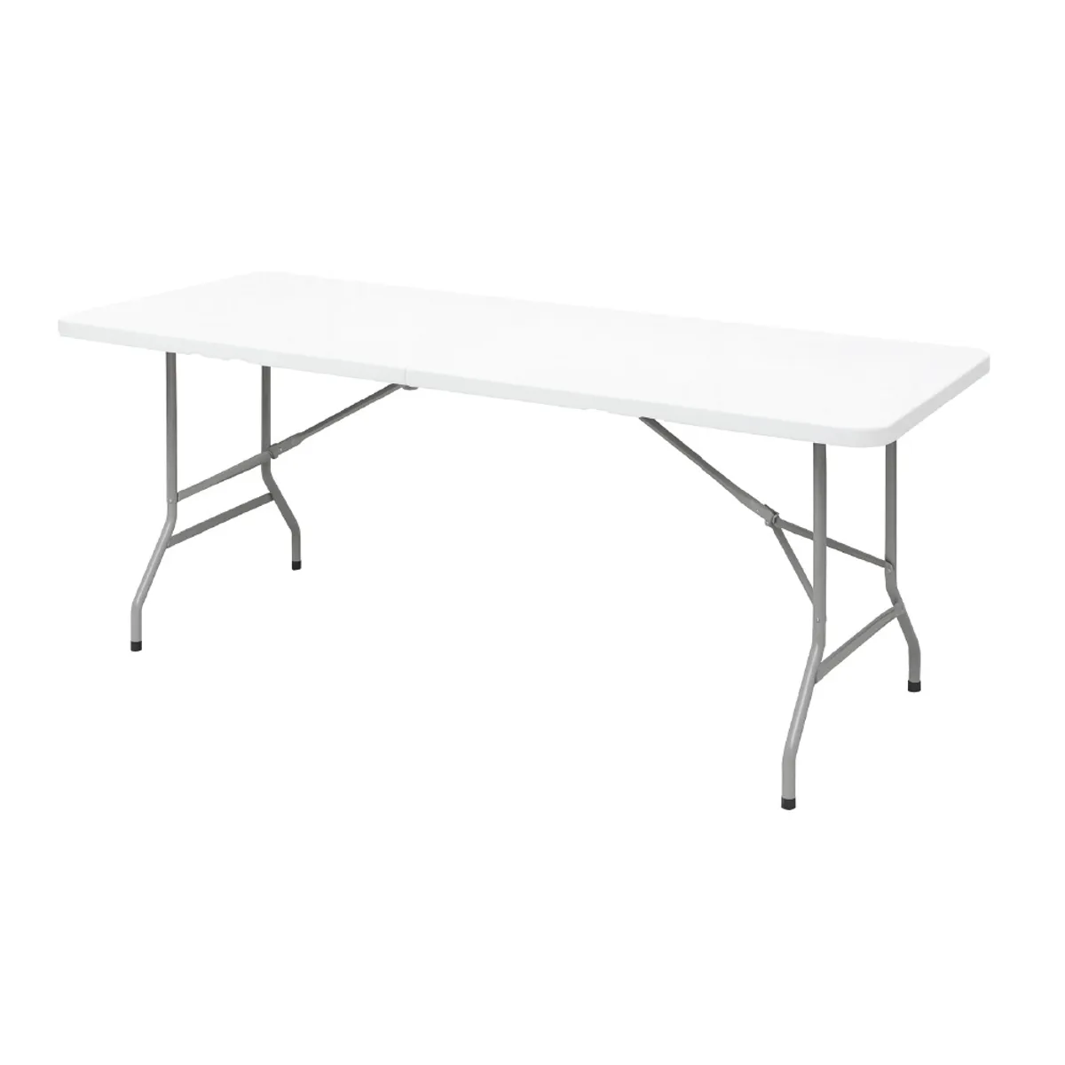 VINCENZI - Mesa Plegable Tipo Maleta Blanca 180x72x72 cm Vincenzi