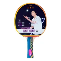 Paleta De Ping Pong 3 Star Negra Y Roja