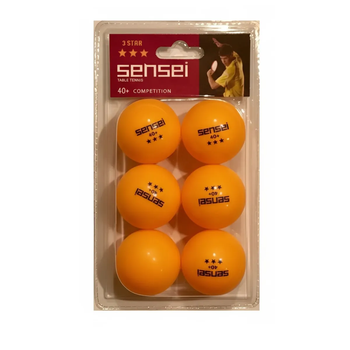 SENSEI - Set 6 Pelotas Ping Pong 3 Estrellas Sensei® - Tenis De Mesa