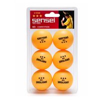 Set 6 Pelotas Ping Pong 3 Estrellas Sensei® - Tenis De Mesa