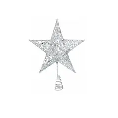 GENERICO - Adorno De Estrella Para Arbol De Navidad Plata