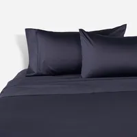 Sábana 400 Hilos Algodón Suvin Sergio Arias 2 Plazas Navy