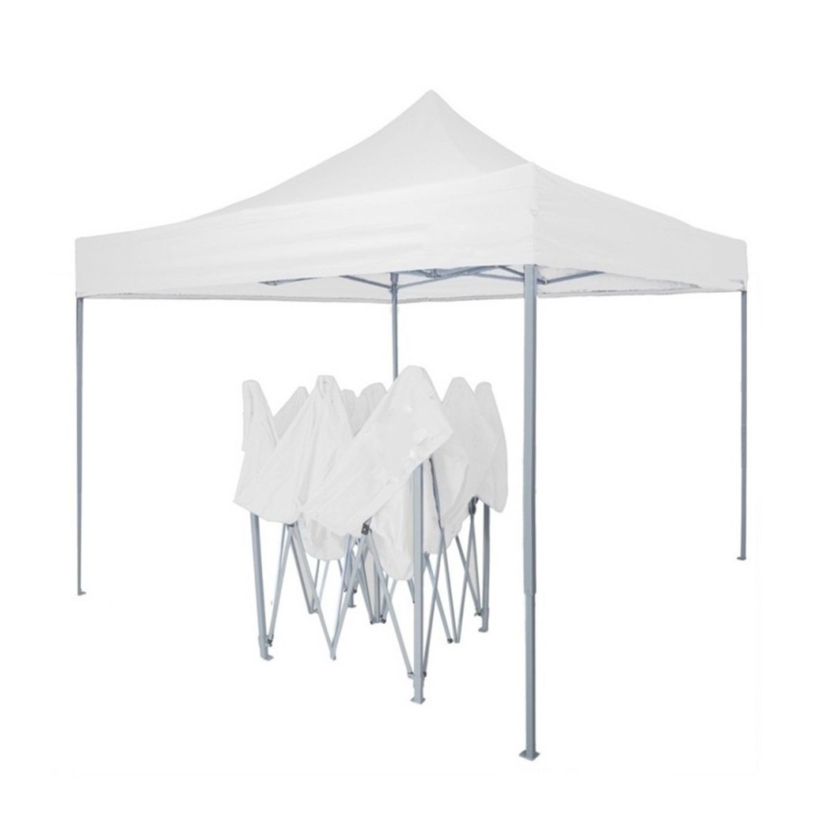 SOMBRATEC - Toldo Plegable 3x3 m Blanco tipo araña