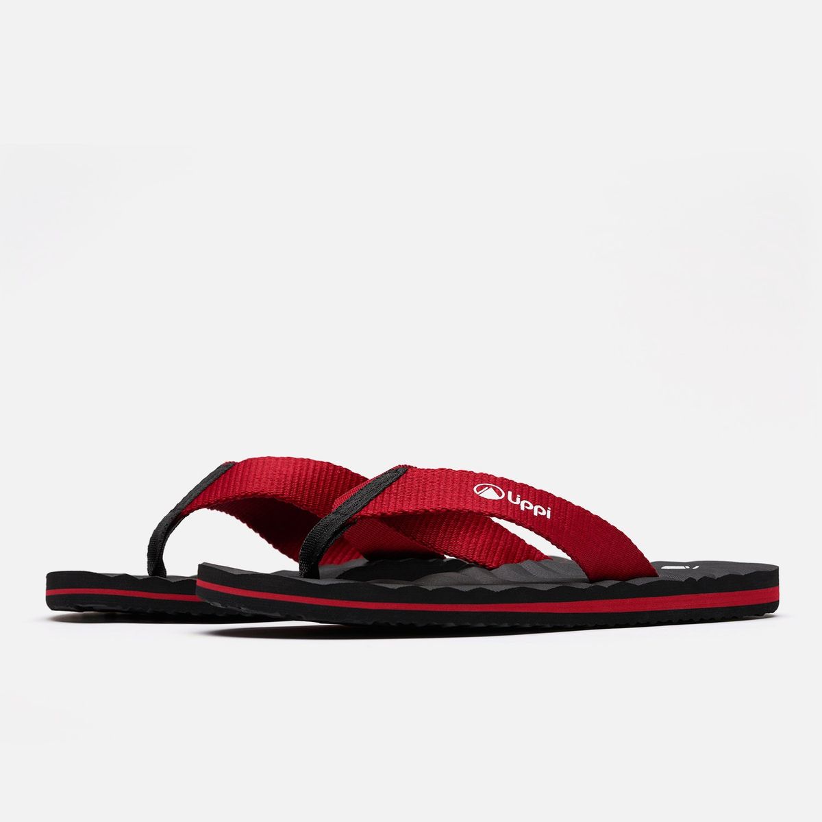 LIPPI - Sandalia Hombre Bora Negro / Rojo Lippi