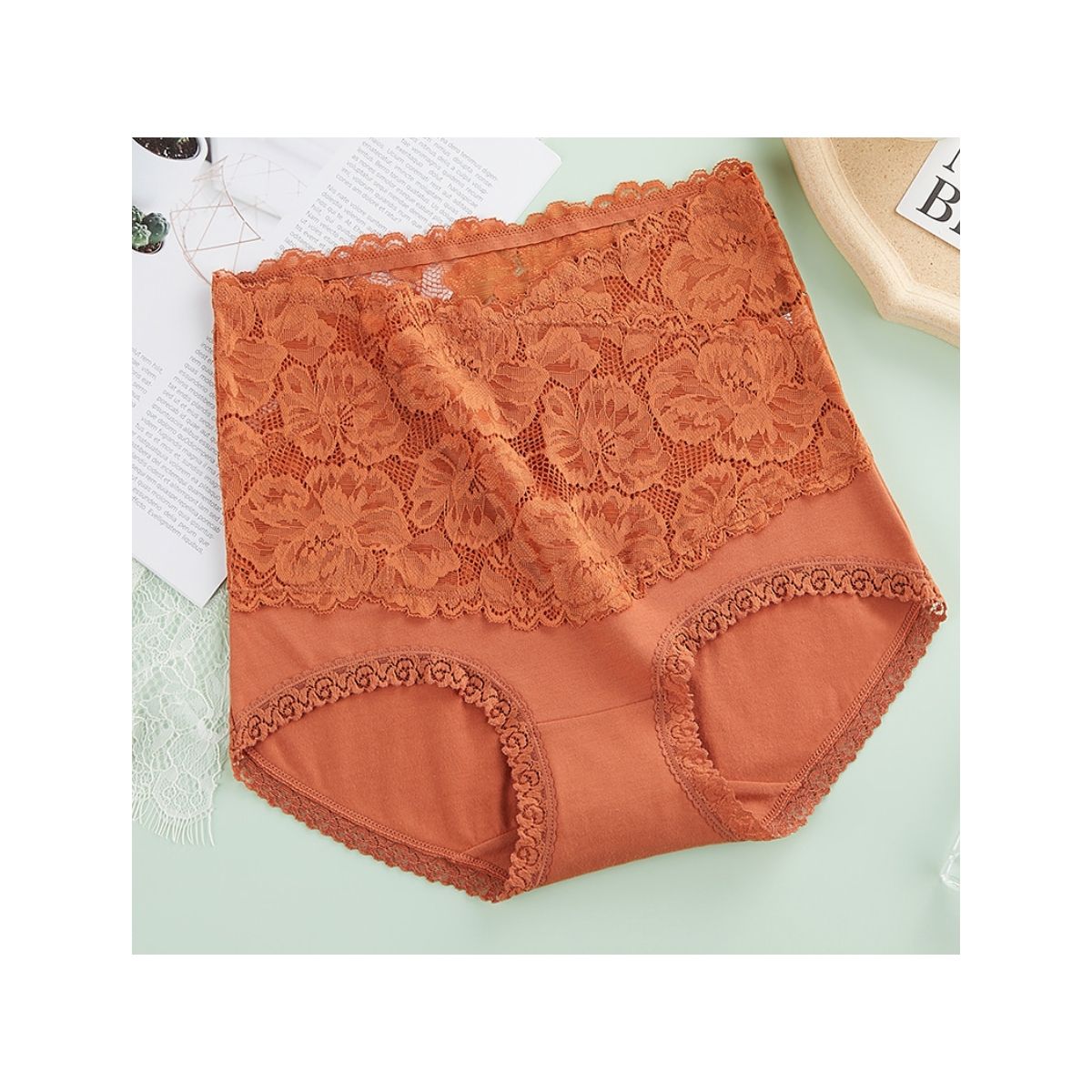 EVERSO - Calzon Faja Alto Levanta Glúteos Algodón con Encaje.