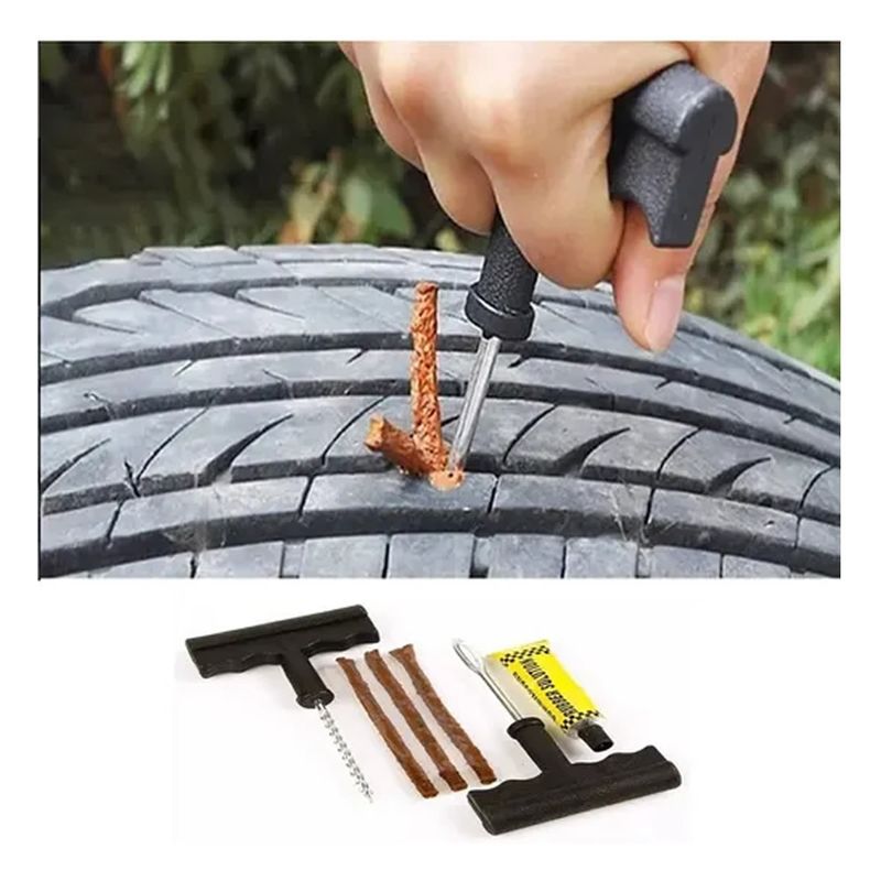 FELIZ - Kit Reparacion Pinchazo Para Neumaticos Tubulares Auto Moto