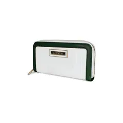 CARVEN - Billetera mujer Greta blanco y verde Paris