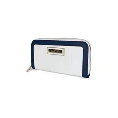 CARVEN - Billetera mujer Greta blanco y azul Paris