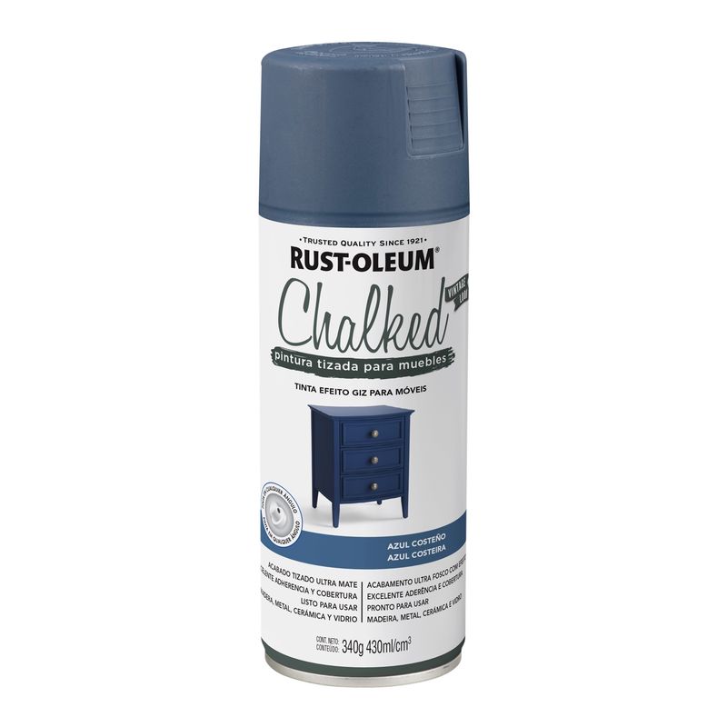 RUST OLEUM - Pintura Tizada de Interior en Spray Azul Costeño
