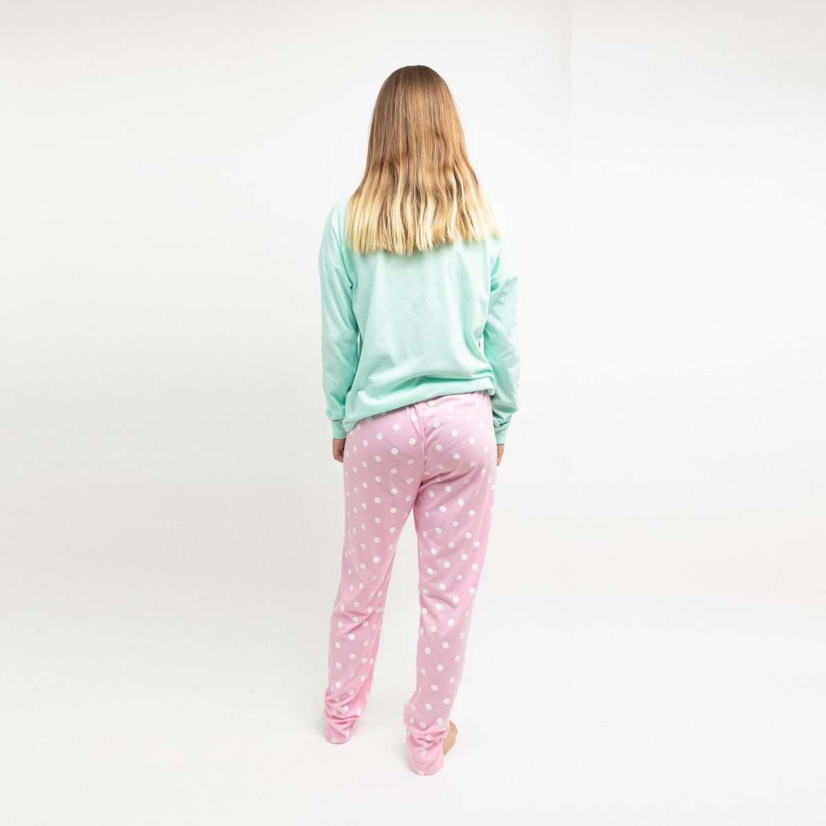 SNOOPY - Pijama Mujer Puntitos Rosado Snoopy