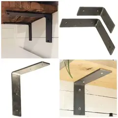 GENERICO - Escuadra industrial para repisa tipo L 15 cm(2 Unidades)