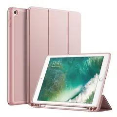 GENERICO - Funda Smart Cover Para iPad 5 / 6 / Air 1/ Air 2 9.7 Pulgadas Rosa