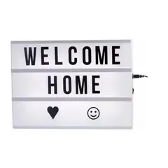 OFERTABKN - Caja De Luz Led A4 Pizarra Con Letras Y Emojis Cartel