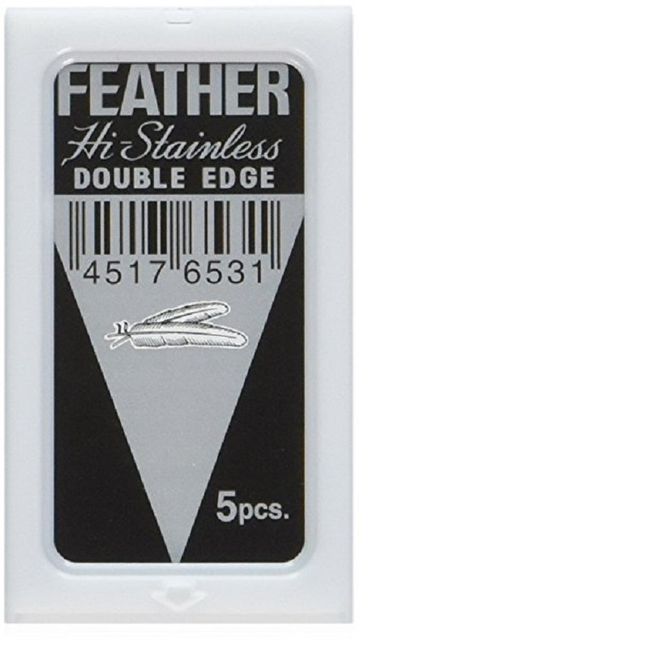 FEATHER - 10 Hojas De Afeitar Doble Filo Feather