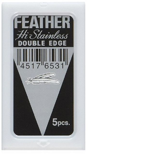 FEATHER - 10 Hojas De Afeitar Doble Filo Feather
