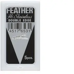 FEATHER - 10 Hojas De Afeitar Doble Filo