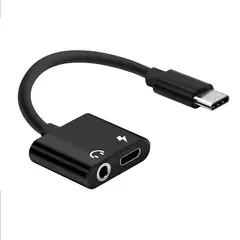 DM - CABLE OTG TIPO C A PLUS 35MM Y CARGA