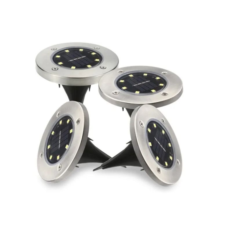 ESHOPANGIE - Luz Solar 8 Led Con Estaca Exterior Tierra Jardin X4