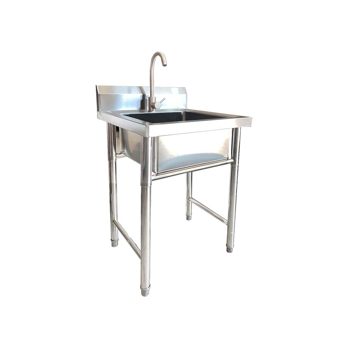 GENERICO - Lavafondo De Acero Inoxidable 90x50x50 incluye Griferia