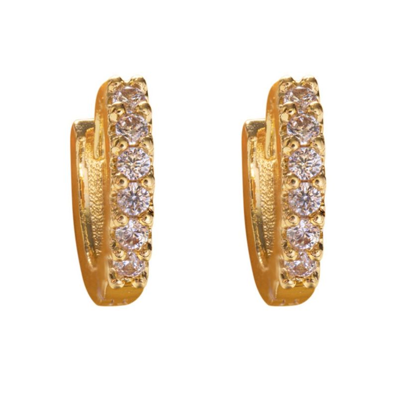 BOAZ JOYAS - Aros Mujer Argollas Polar Doradas Bañadas en Oro Boaz Joyas