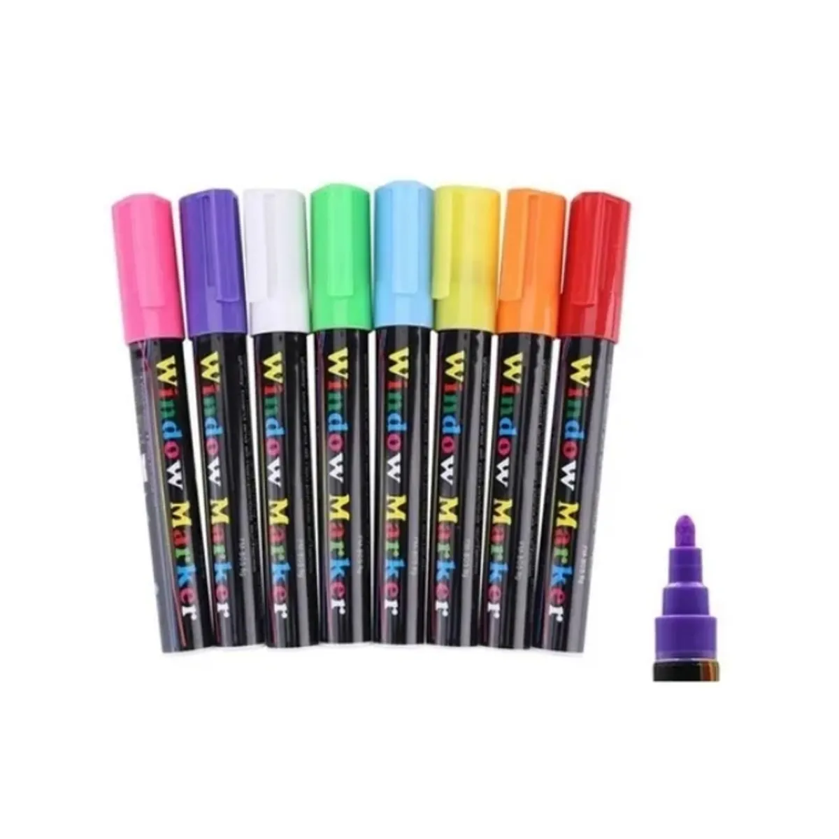 ESHOPANGIE - Kit 8 Plumones Tiza Liquida Para Pizarra Led, Vidrio, Fluor