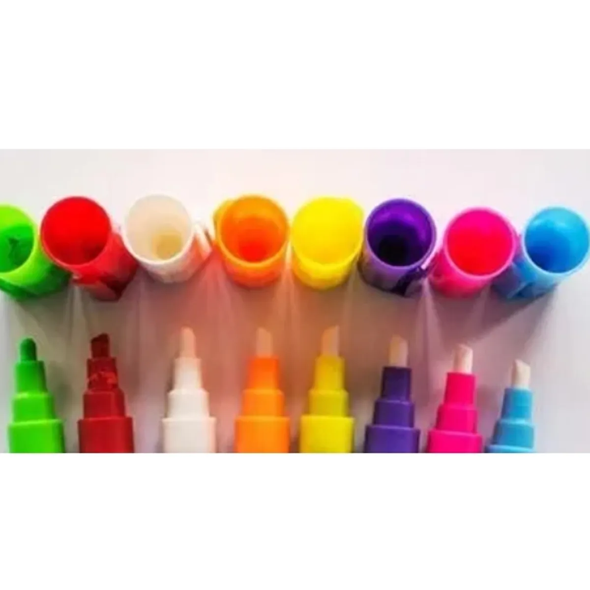 ESHOPANGIE - Kit 8 Plumones Tiza Liquida Para Pizarra Led, Vidrio, Fluor