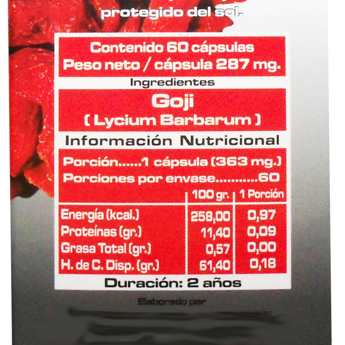 AURA VITALIS - 3 X AURA VITALIS GOJI 287 MG 60 CAPSULAS