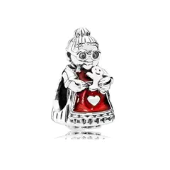 SILVER HEART - Charm Abuela Navideña en Plata Fina 925