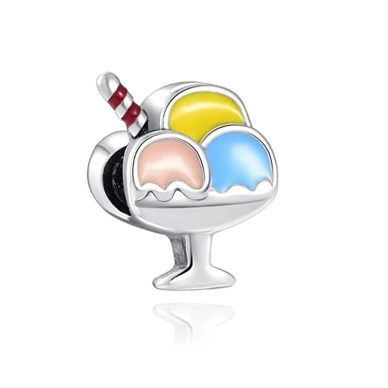 SILVER HEART - Charm Copa de Helado en Plata Fina 925 SILVER HEART