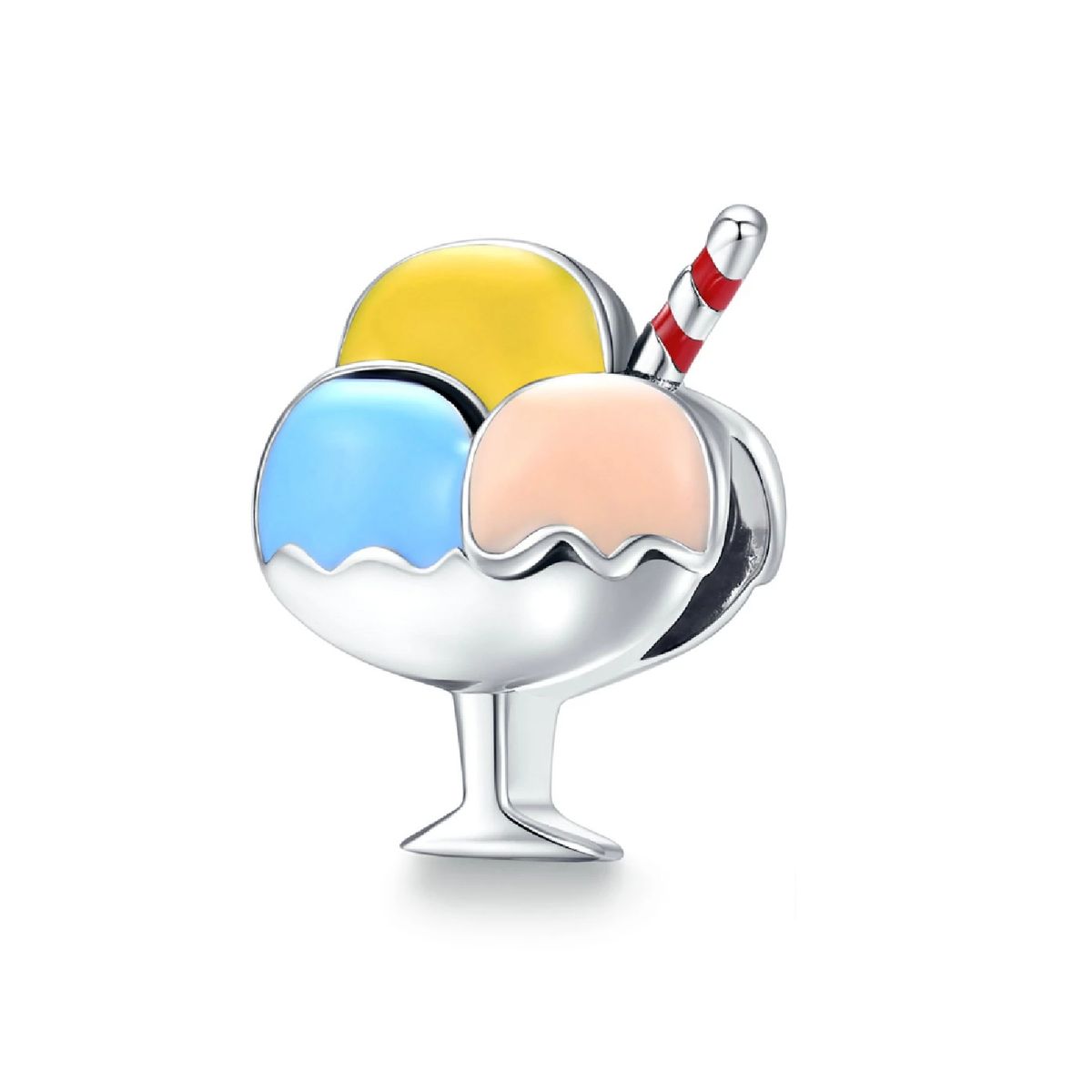 SILVER HEART - Charm Copa de Helado en Plata Fina 925 SILVER HEART