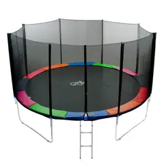 GLOWUP - Cama Elástica 12Ft 366Mt Malla Escalera