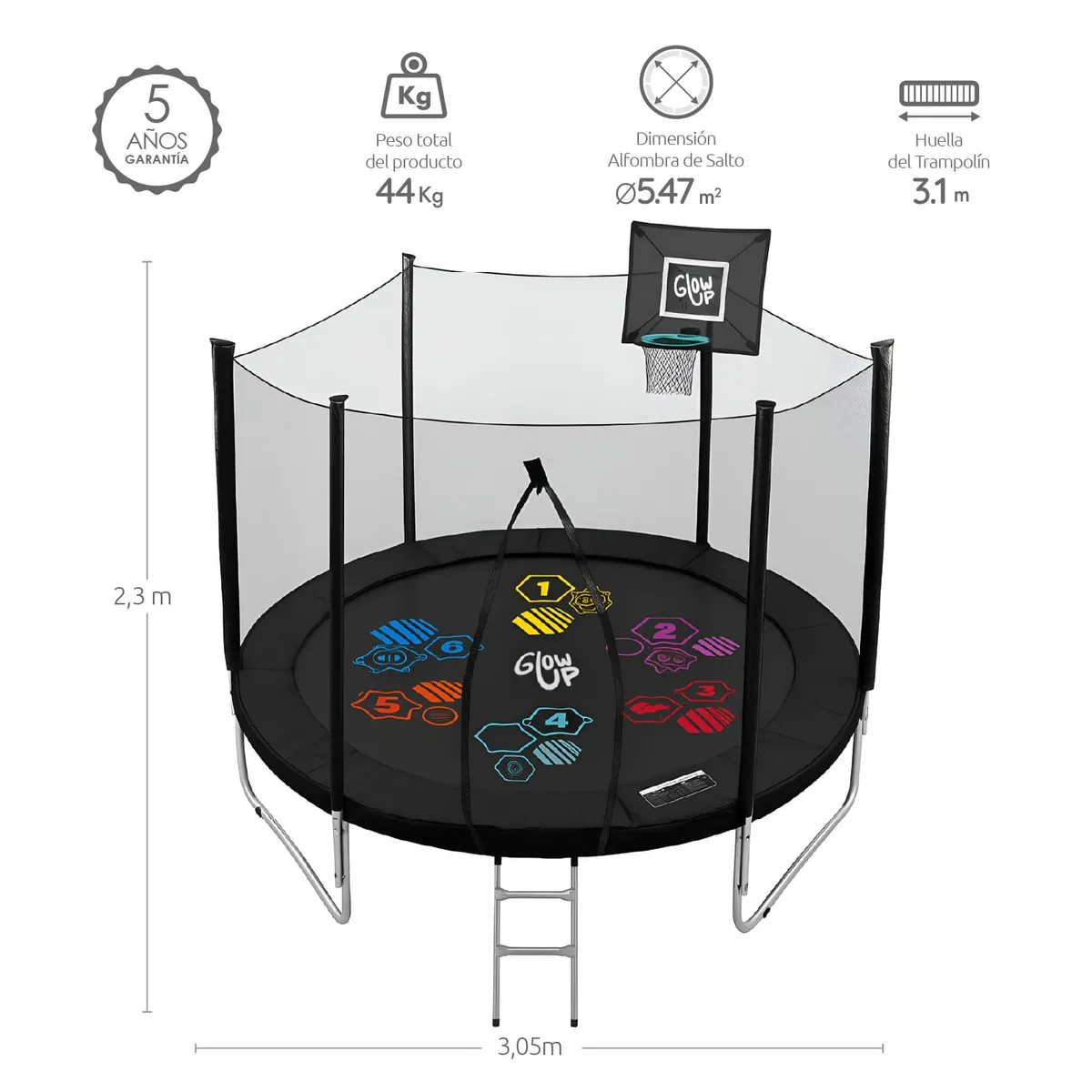 GLOWUP - Cama Elástica GlowUp 10ft 3,05 mts Limited Edition