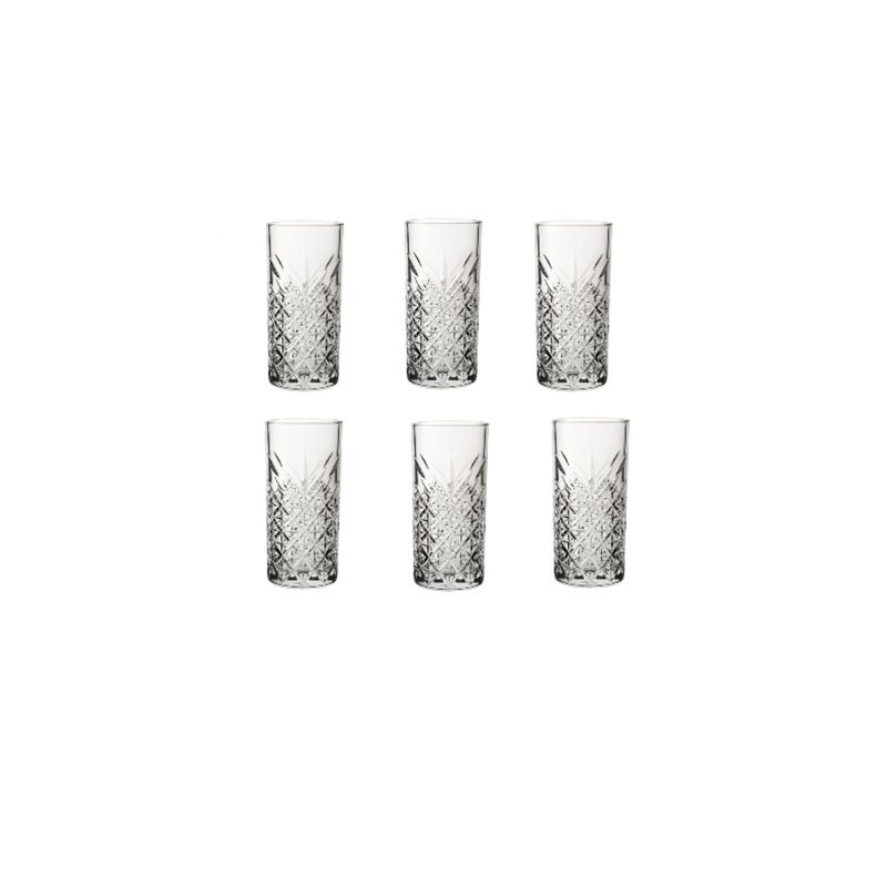 PASABAHCE - Set De 6 Vasos Vidrio Alto Timeless 450cc