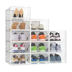 CASATUA - Cajas Organizador de Zapatos Set 4 Zapatero Apilable
